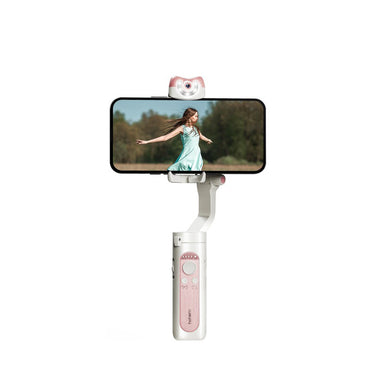 [CLEARANCE] Hohem iSteady V2S Kit Foldable 3-Axis Auto Face AI Tracking Smartphone Gimbal with Tripod, USB Type C, Built-in AI Vision Sensor, LED Fill Light, Quick Roll Switch, Long Battery Life | White