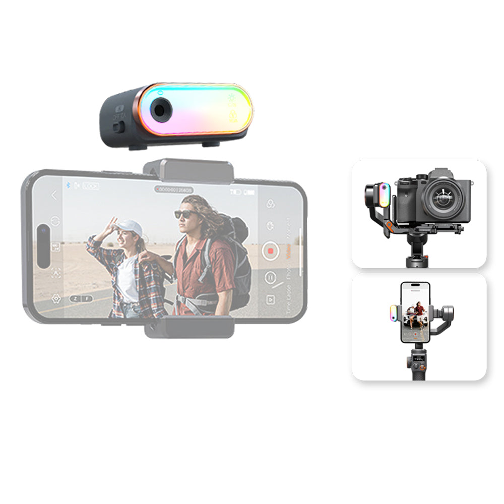 Hohem MTK-L02 AI Tracker Magnetic Fill Light CCT/RGB with Integrated A ...