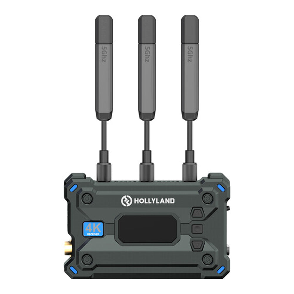 HOLLYLAND PYRO S HDMI / SDI Wireless 4K 30fps UHD Video Transmission System TX Transmitter + RX Receiver with Max 1300ft LOS Range, 50ms Low Latency, UVC & RTMP Streaming, Multi Power Supply Options for Live Broadcasting, Videography