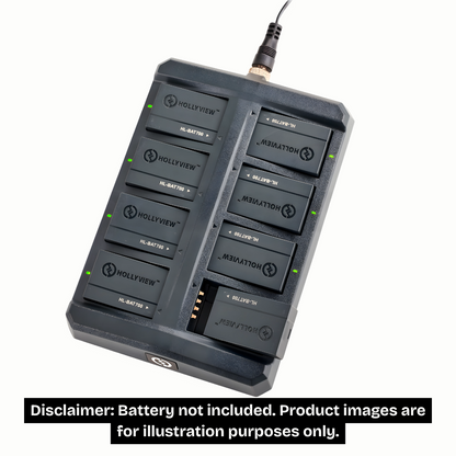 Hollyland 8-Slot Battery Fast Charging Case for SOLIDCOM C1 / C1 PRO Intercom Headsets with 8 Bay Storage Hub Portable & Durable Design