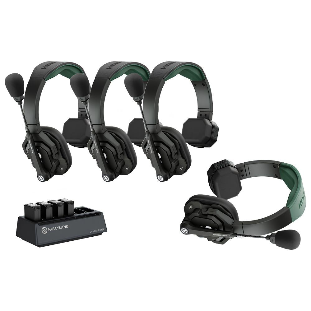Hollyland Solidcom SE Pro Wireless Intercom System 4-Set / 6-Set – Full‑Duplex Single‑Ear Headset, 1.9GHz