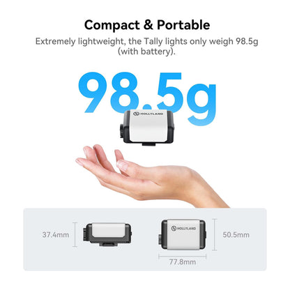 HOLLYLAND 4 / 8 Light 16 Channel Multi-Camera Wireless Tally Light System with Max 800m Sigl Transmission, RJ45 / DB25 / USB-C Ports, Adaptive Frequency Hopping, Smart Sequence Learning and 8Hrs Battery Life for Live Broadcasting, Filmmaking