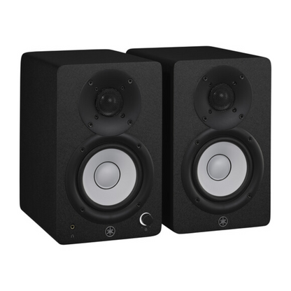 Yamaha HS4 4.5" (PAIR) Active 2-Way Bass Reflex Active Studio Monitor Speakers 26W Output Power and 1" Dome Tweeter for Music Production, Video Audio Editing | Black, White