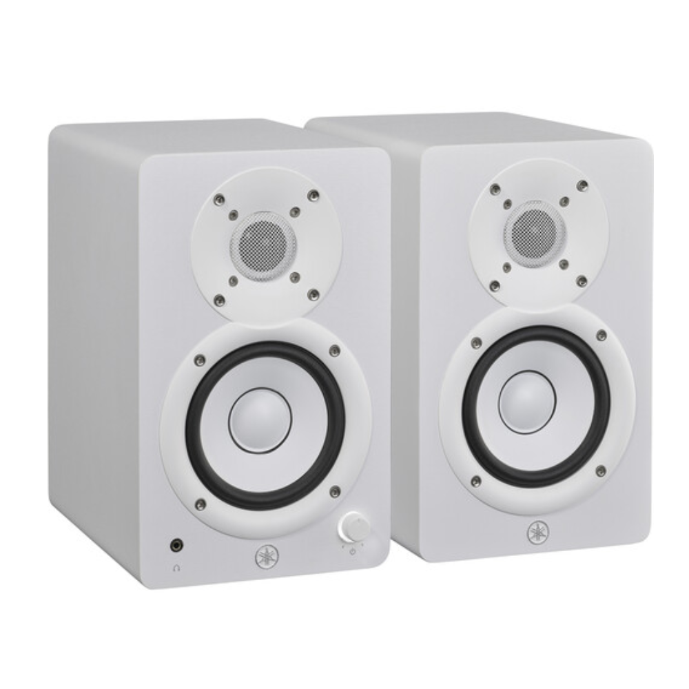 Yamaha HS4 4.5" (PAIR) Active 2-Way Bass Reflex Active Studio Monitor Speakers 26W Output Power and 1" Dome Tweeter for Music Production, Video Audio Editing | Black, White