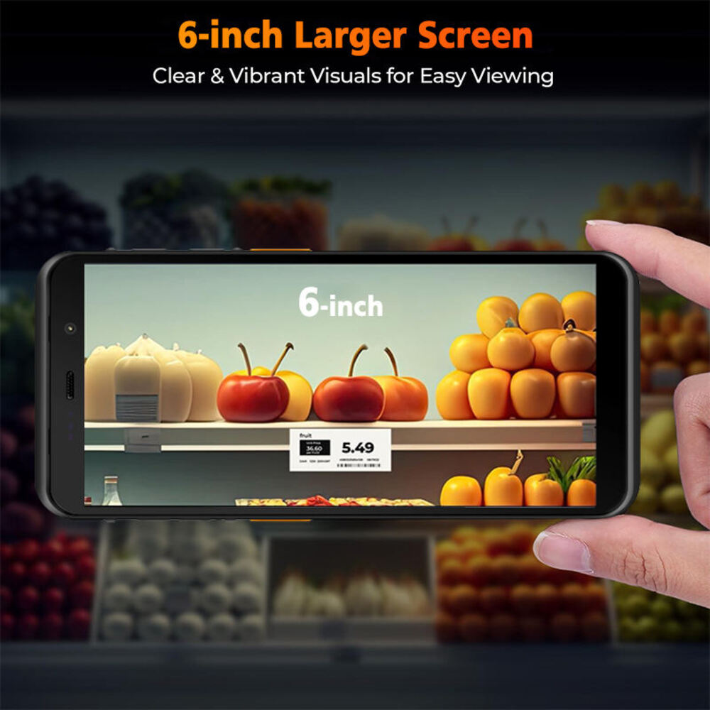 LogicOwl Android GMS Barcode Scanner WiFi & 4G LTE Handheld Terminal Rugged PDA with Dual Pin Wireless Charging, 4GB RAM+64GB ROM Storage for Warehouse Logistics, Retail, Public Service and Industrial Manufacturing | MC405 | TC60 | JG Superstore