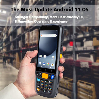 LogicOwl Android GMS Barcode Scanner WiFi & 4G LTE Handheld Terminal Rugged PDA with Dual Pin Wireless Charging, 4GB RAM+64GB ROM Storage for Warehouse Logistics, Retail, Public Service and Industrial Manufacturing | MC405 | TC60 | JG Superstore