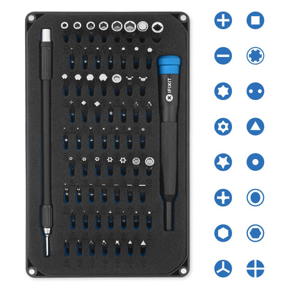 iFixit PRO Tech Precision Toolkit Set with Opening, Gripping, Prying, Poking and 64 Magnetic Bit Drivers for Professional Electronics Repair for Smartphones Tablets Laptop PC Computer