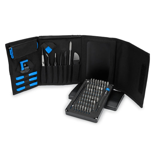 iFixit PRO Tech Precision Toolkit Set with Opening, Gripping, Prying, Poking and 64 Magnetic Bit Drivers for Professional Electronics Repair for Smartphones Tablets Laptop PC Computer