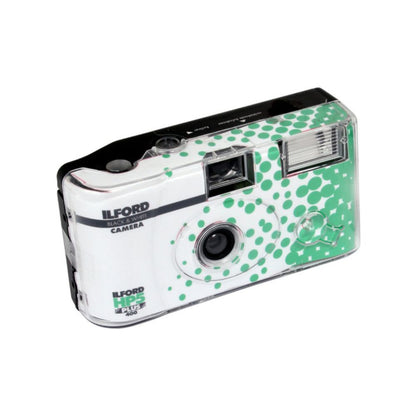 ILFORD HP5 Plus Black and White Disposable Camera with 27 Exposures, ISO 400, 35mm Film Format, Fixed Focus Wide-Angle Lens and Built-In Flash for Point and Shoot Photography