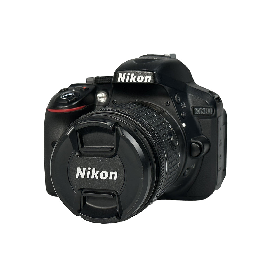 [PRE OWNED] Nikon D5300 DSLR Camera with Used AF-P 18-55mm F3.5-5.6G VR Lens, 24.1 Megapixel, DX-Format APS-C CMOS Sensor, 1080p 60fps Video, 3.2" Articulating LCD Screen Display for Photography