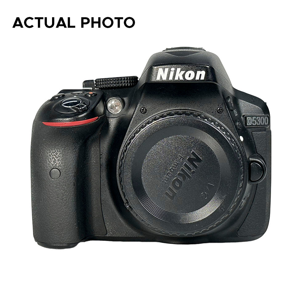 [PRE OWNED] Nikon D5300 DSLR Camera with Used AF-P 18-55mm F3.5-5.6G VR Lens, 24.1 Megapixel, DX-Format APS-C CMOS Sensor, 1080p 60fps Video, 3.2" Articulating LCD Screen Display for Photography