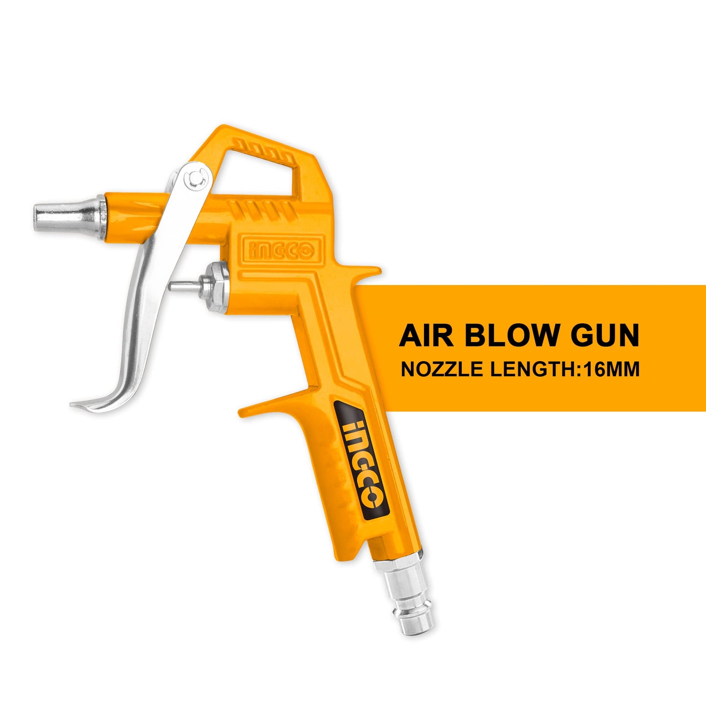 INGCO Air Duster Blow Gun with NITTO Type Connector, 16mm Nozzle Length ABG031-3 and ABG081-3 with 80mm Extension Nozzle | ABG031-3 ABG081-3