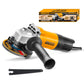 INGCO 750W Electric Angle Grinder with 240V, 11000rpm, 4" Disc Diameter, M10 Spindle Thread, and Auxiliary Handle for Wood, Metal, and Concrete | AG70012