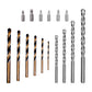 [CLEARANCE] INGCO 16pcs Drill Bits and Screwdriver Bits Set (6pcs HSS Twist Drill Bits, 4pcs Masonry Drill Bits, and 6pcs 25mm Screwdriver Bits) | AKSDB9165