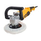 INGCO 1400W Industrial Electric Angle Polisher with Variable Speed, 180mm Polishing Pad Diameter, D-handle, Polishing Bonnet, and Extra Carbon Brushes Set | AP140016P