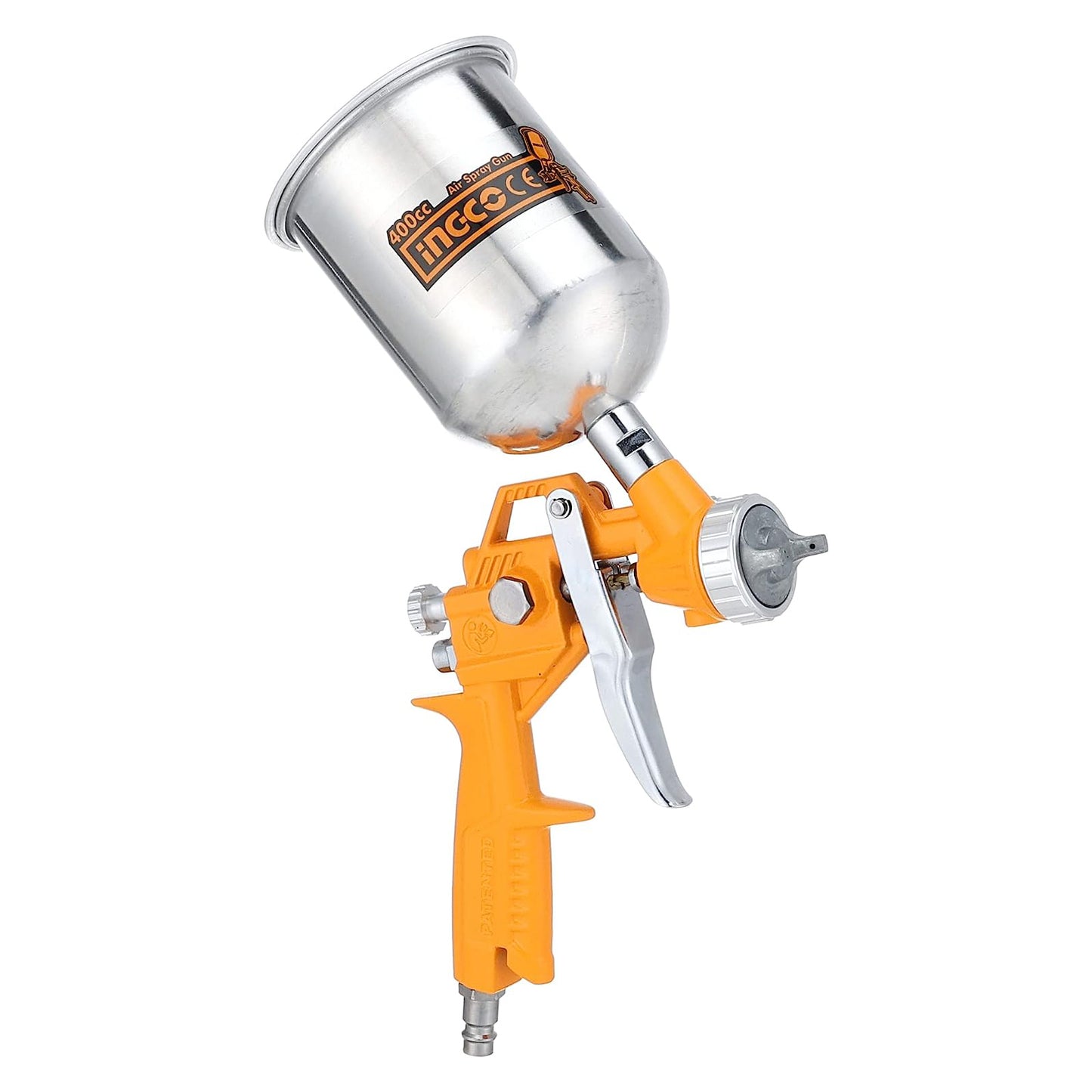 INGCO ASG4041 Air Paint Spray Gun for Base Coat with 400cc Paint Capacity, 1.5mm Standard Nozzle, and Up to 4bar Operating Pressure