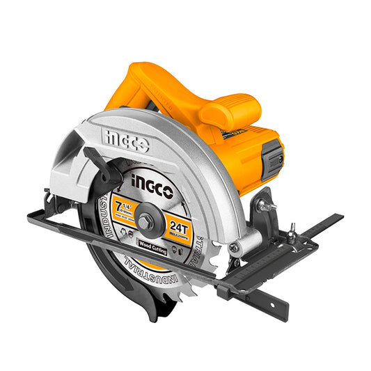 INGCO CS18578 1200W Electric Circular Saw with 5000rpm, 185mm Blade, Adjustable Cutting Depth and Bevel Cutting