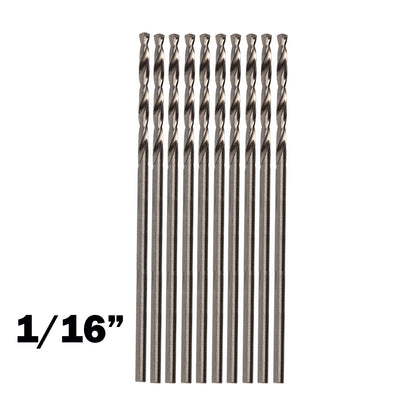 [CLEARANCE] INGCO 1/16" Cobalt HSS Drill Bits (10pcs/Pack) Abrasive and Heat Resistant for Metal | DBT11001163
