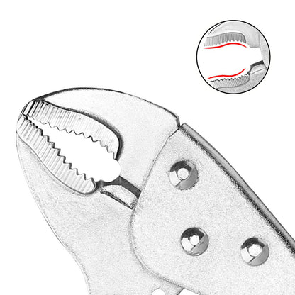 [CLEARANCE] INGCO 10" Curved Jaw Locking Plier Vise Grip Carbon Steel | HCJLW0210