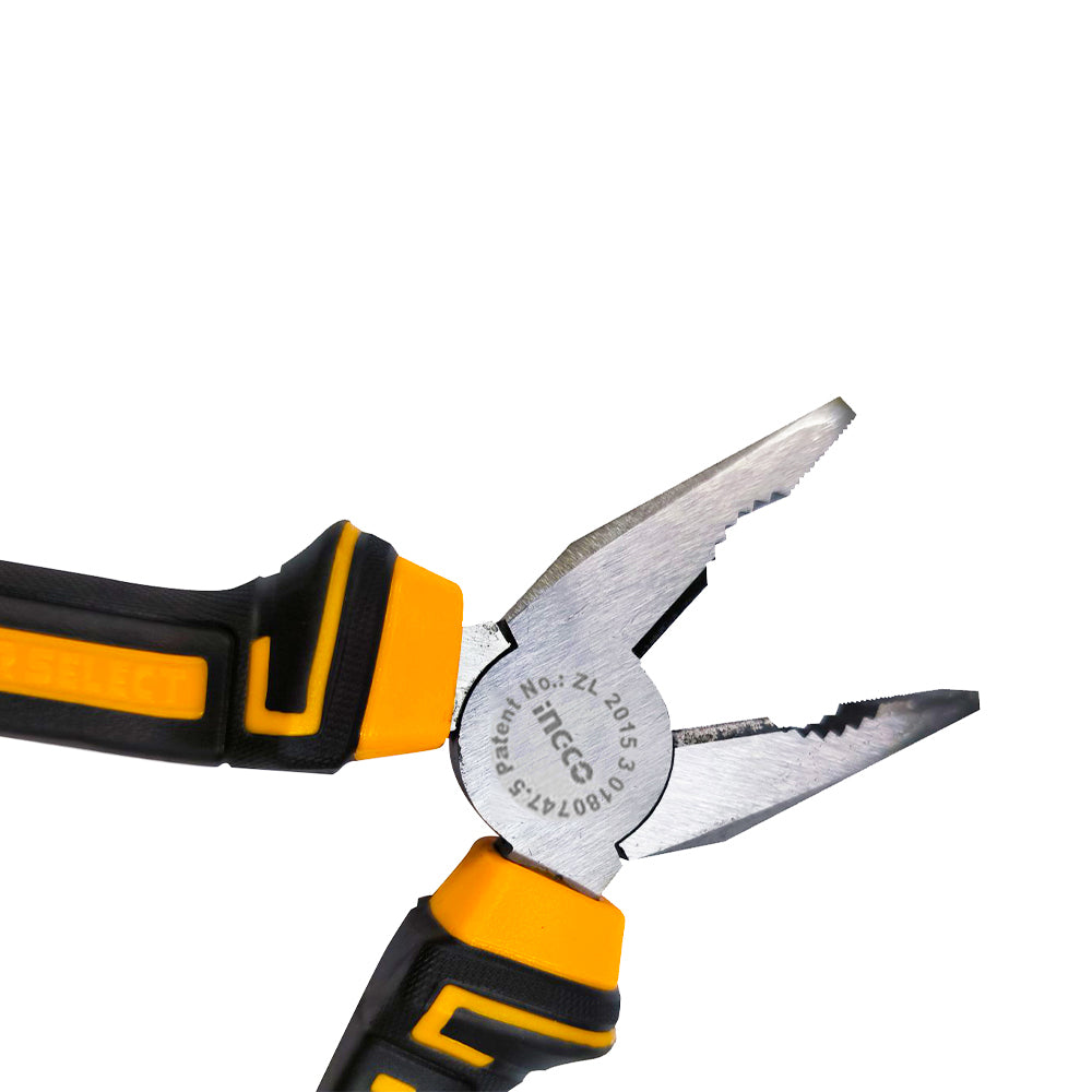 INGCO Combination Pliers 6" | 7" | 8"  SS Super Select with Patented Two-Color Handle, Polish and Anti-Rust Oil | HCP08168 HCP08188 HCP08208