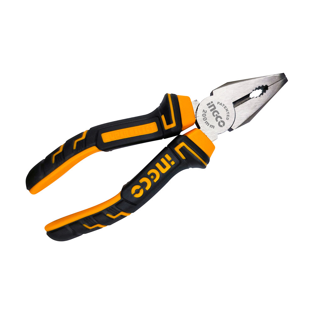 INGCO Combination Pliers 6" | 7" | 8"  SS Super Select with Patented Two-Color Handle, Polish and Anti-Rust Oil | HCP08168 HCP08188 HCP08208