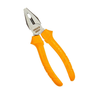 [CLEARANCE] INGCO 8" Combination Pliers SS Super Select with One Color Handle, Polish, and Anti-Rust Oil | HCP12200