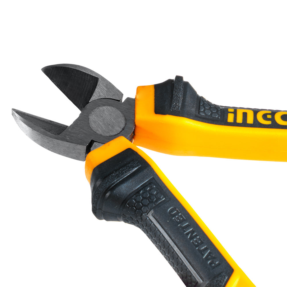 INGCO 6" Diagonal Cutting Pliers SS Super Select with Patented Two-Color Handle, Polish and Anti-Rust Oil | HDCP08168