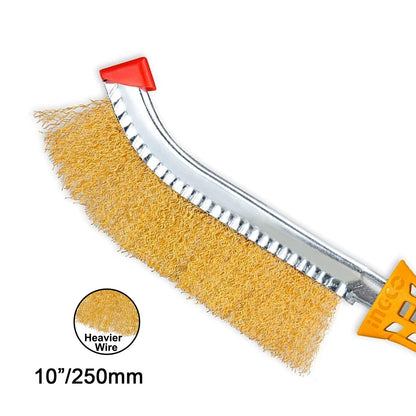 [CLEARANCE] INGCO 10" (250mm) Universal Stainless Wire Brush with Plastic Handle | HWB02250