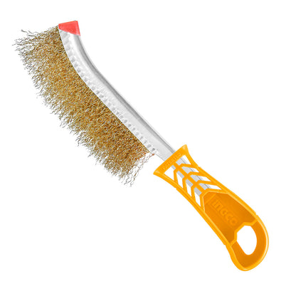 [CLEARANCE] INGCO 10" (250mm) Universal Stainless Wire Brush with Plastic Handle | HWB02250