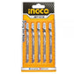 INGCO 74mm Jig Saw Blade (5pcs/Set) for Wood Cutting with HCS, Ground Teeth, and Taper Ground | JBT101D