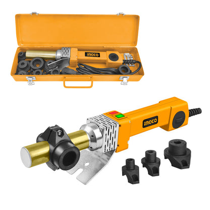 INGCO 800W PVC PPR Plastic Tube Pipe Fusion Welding Machine Tool with Heating Sockets Suitable for 16-63mm Heating Sockets | PTWT8001