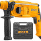 INGCO 650W Industrial Rotary Drill Hammer SDS Plus Chuck System with 3 SDS Plus Drills, 1700rpm | RGH6528