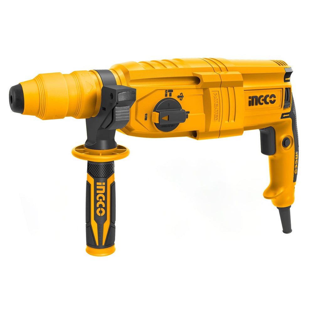 INGCO 800W Industrial Rotary Drill Hammer SDS Plus Chuck System with 1 ...