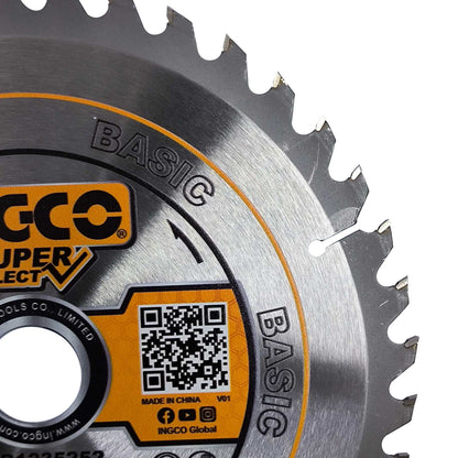 INGCO 9-1/4" inches Industrial TCT Saw Blade Super Select 40T (2pcs/Set) Blade for CS2358 Circular Saw Wood Cutting | TSB1235252