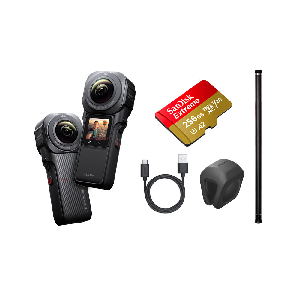 Insta360 ONE RS 1-Inch 360 Edition Camera with Invisible Selfie Stick, 6K 360 Degree Panoramic Video Horizon Lock, 21MP Photo, Co-Engineered with Leica Long-life Battery, PureShot HDR, Dual 1-Inch Sensors, IPX3 Water Resistant