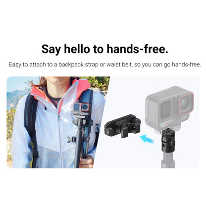 Insta360 Magnetic Selfie Stick Holster with Quick Release Mounting and Supports Invisible Selfie Stick with Action Camera for Backpack Strap or Waist Belt CINSBAVK