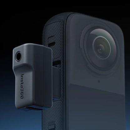 Insta360 X4 Mic Adapter with 3.5mm Microphone Jack and USB Type C Charging Extension Ports for Action Camera CINSBBMC