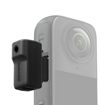 Insta360 X4 Mic Adapter with 3.5mm Microphone Jack and USB Type C Charging Extension Ports for Action Camera CINSBBMC