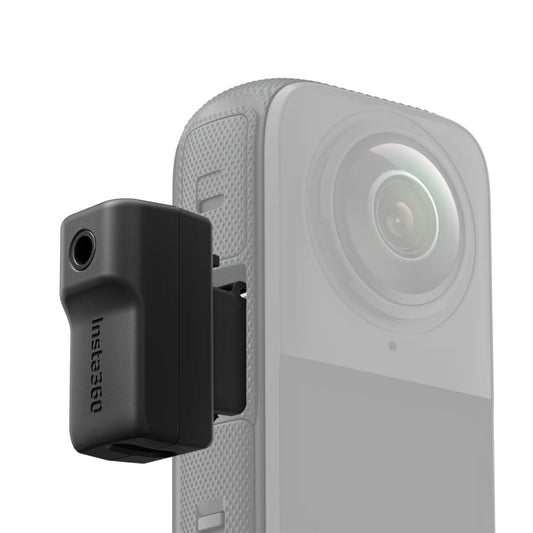 Insta360 X4 Mic Adapter with 3.5mm Microphone Jack and USB Type C Charging Extension Ports for Action Camera CINSBBMC