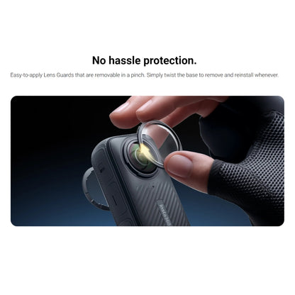 Insta360 X4 Premium Lens Guard Set with (2pcs) Protective High-Transparency Tempered Glass with Multi-layer Coating and Tool-free Installation for Action Camera CINSBBMF
