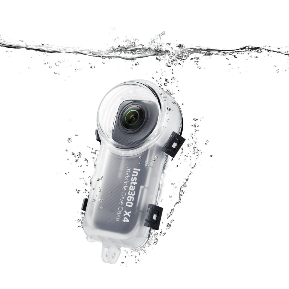 Insta360 X4 Invisible Dive Case with Seamless Crystal Clear 360° Video and Waterproof Submersible Depth Up to 164ft. for Action Camera CINSBBMG