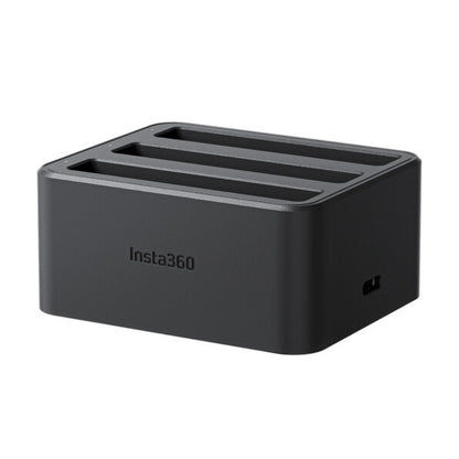 Insta360 X4 Fast Charger Hub with Triple Battery Charging Slot, Intelligent Magement with Independent Overcharge Protection, and USB Type C Interface CINSBBMJ