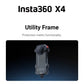 Insta360 X4 Utility Frame with Silicone Lens Cover and Protective Metal Cage for Action Camera with 1/4" Attachment Threads and Cold Shoe Mounts CINSBBML