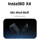 Insta360 X4 Mic Wind Muff Bundle with (6pcs) Acoustic Foam Microphone Windscreen for Action Camera CINSBBMR