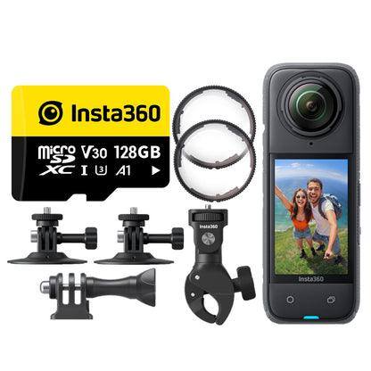 Insta360 X5 | X4 8K UHD 360° Action Camera with 72MP Photos, Active HDR, Dual Sensors, FlowState Image Stabilization, AI-Powered Reframing Tool, Horizon Lock & Invisible Selfie Stick Effect for Content Creation and Videographers