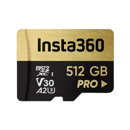 Insta360 512GB / 256GB / 128GB / 64GB microSDXC UHS-I Class 3 V30 A1 / A2 Micro SD Memory Card for X4 / X3 / X2 / X, Ace Pro / Ace, ONE RS Twin / 4K / 1-Inch, Sphere, ONE R, and Other Action Cameras