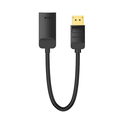 Vention 1080p 60Hz UHD DP DisplayPort Male to HDMI Female Unidirectional Display Cable Adapter for Monitors and Projectors (0.15m) | HBTBB