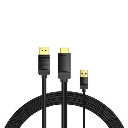 [CLEARANCE] Vention 4K 60Hz USB-A and HDMI-A Male to DP DisplayPort Male Unidirectional Display Adapter Cable with 18Gbps Data Transmission Speed for PC Laptop and Consoles (2m)