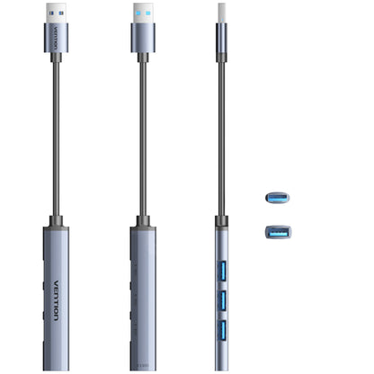 [CLEARANCE] Vention 4-in-1 Ultra Slim Hub with Single USB 3.0 and Triple USB 2.0 Ports with Max 5Gbps Data Transfer Speed for PC and Laptop Computer CKOHB