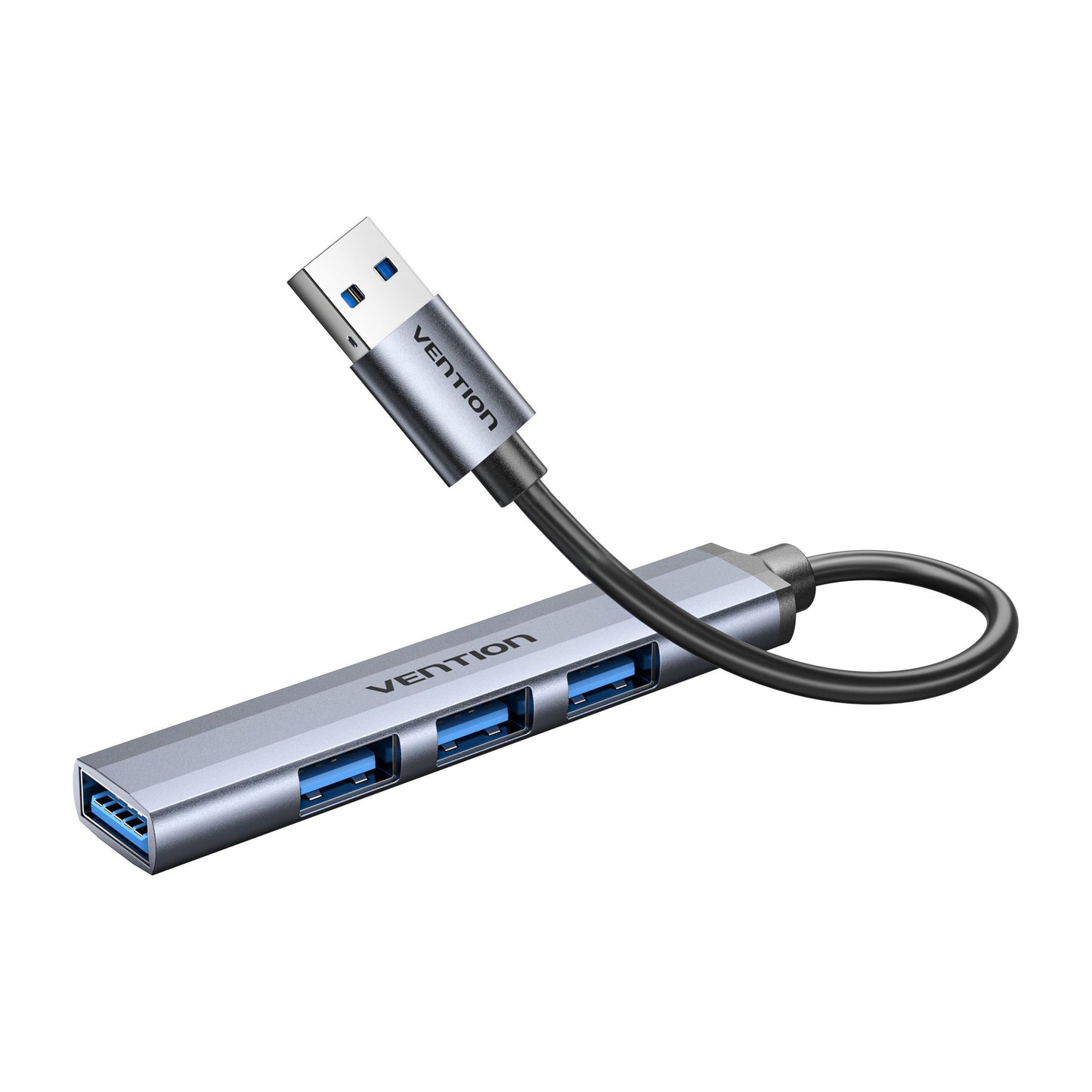 Vention 4-in-1 Ultra Slim Hub with Single USB 3.0 and Triple USB 2.0 Ports with Max 5Gbps Data Transfer Speed for PC and Laptop Computer CKOHB